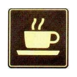 Kunststoff-Reliefschild schwarz
