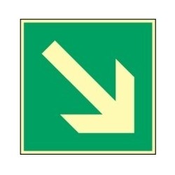 Nachleuchtende Fluchtweg-Schilder