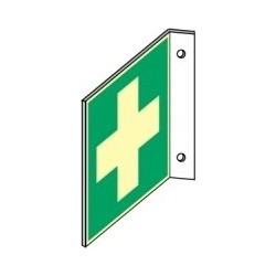 Nachleuchtende Fluchtweg-Schilder