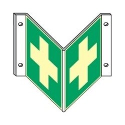 Nachleuchtende Fluchtweg-Schilder