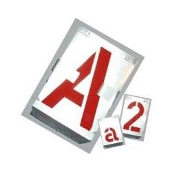 aus Zinkblech, Komplette Sätze in Schriftart gem. DIN 1484